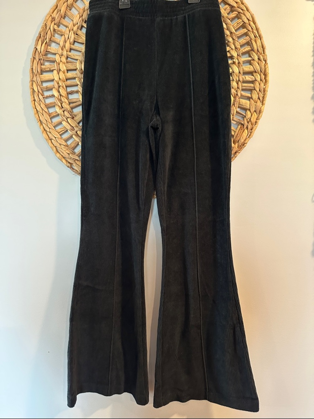 aerie Black Corduroy Flare Pants